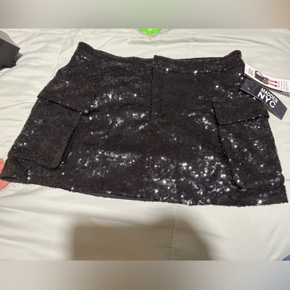 Black Sequin Skirt